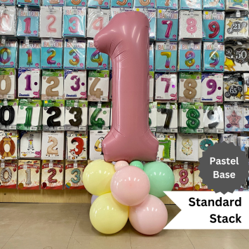 Light pink number balloons shop